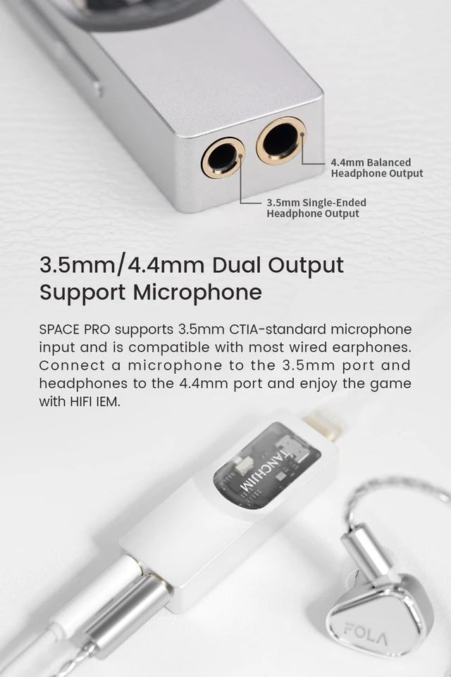 Alt view image 2 of 5 - TANCHJIM Space PRO Gaming AMP, Portable USB DAC Support Mic&Virtual 5.1/7.1
