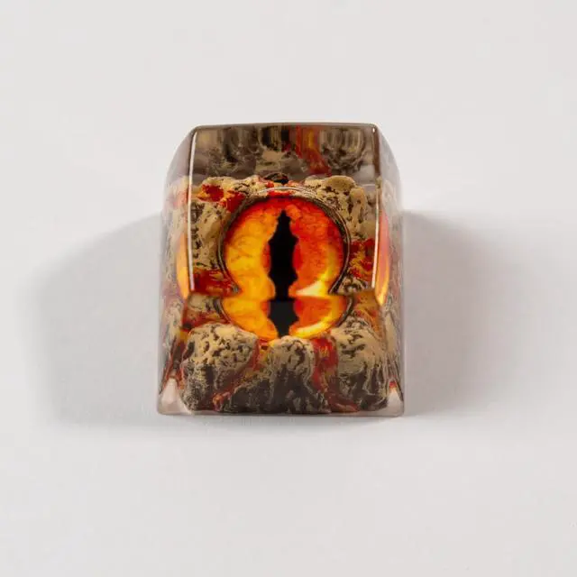Alt view image 5 of 5 - Witwikey Artisan Keycap, 1U Handmade Resin, Compatible with MX Switch Mechanical Keyboards, Rap Theme, Gaming Style, Backlit (Yellow Eye Keycap)
