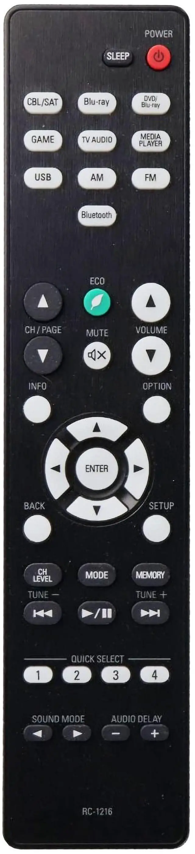 Main image of INTECHING RC-1216 AV Receiver Remote Control for Denon 30701024400AD, RC-1225, AVR-S270BT, AVR-S530BT, AVR-S540BT, AVR-X250BT