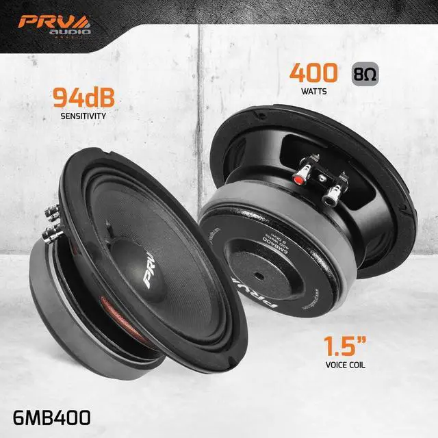 Alt view image 2 of 5 - PRV AUDIO 6.5 Inch Midbass Speaker 6MB400 8 Ohm 400 Watts High Performance PRO Audio Loudspeaker High Output Sound (Single)
