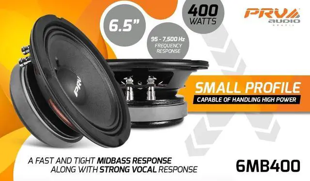 Alt view image 3 of 5 - PRV AUDIO 6.5 Inch Midbass Speaker 6MB400 8 Ohm 400 Watts High Performance PRO Audio Loudspeaker High Output Sound (Single)