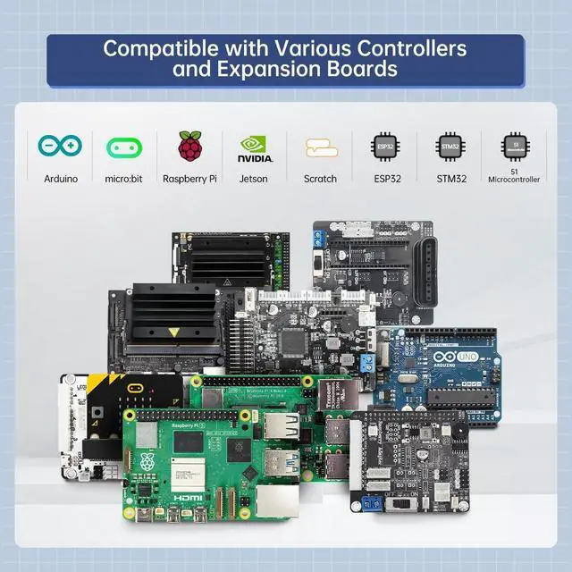 Alt view image 4 of 5 - AI Voice Module Voice Broadcasting Custom Wake Words Programmable Robot Sound Sensor for Arduino/Raspberry Pi/Jetson AI Voice Control Module