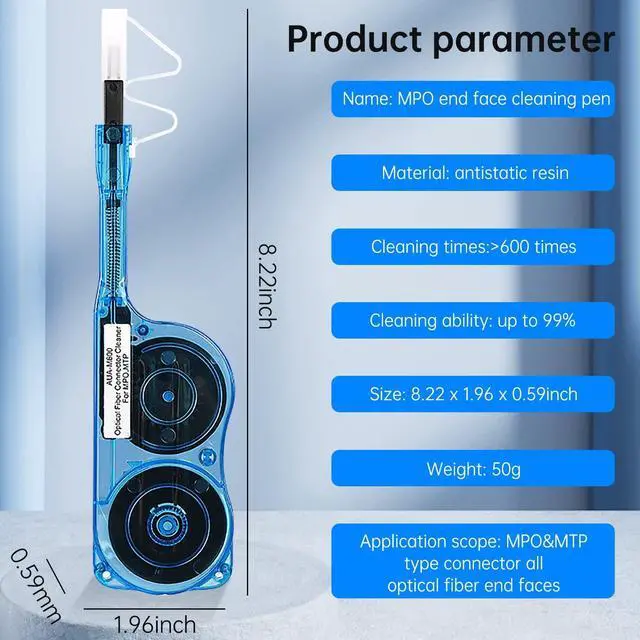 Alt view image 2 of 5 - Duogalia 3 Pack Fiber Optic Cleaner Tools Cleaning Pen for MPO/MTP Connector - Optical Connector Cleaner Over 600 Cleans Fiber Endface Cleans & Optical Connector Cleans(Blue/Green/Orange)