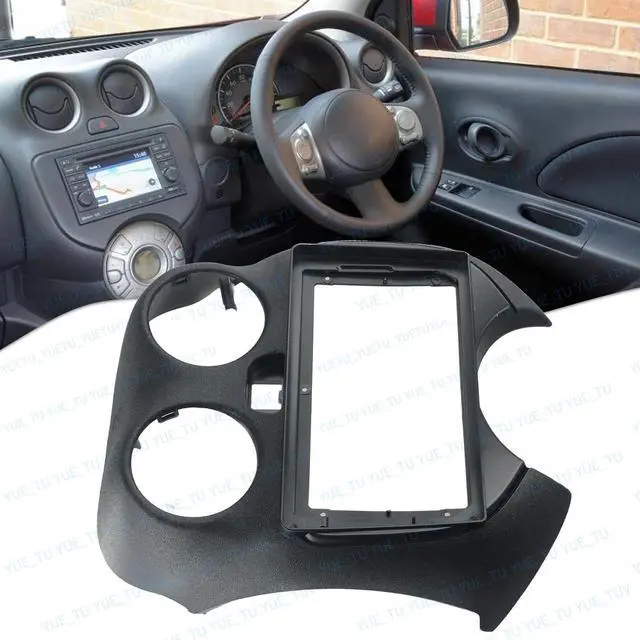 Alt view image 3 of 5 - 9Inch 2Din Installation Dash Kit Fits for Nissan March 2010-2017 Aftermarket Android Car Radio Stereo Mounting Fascia Panel
