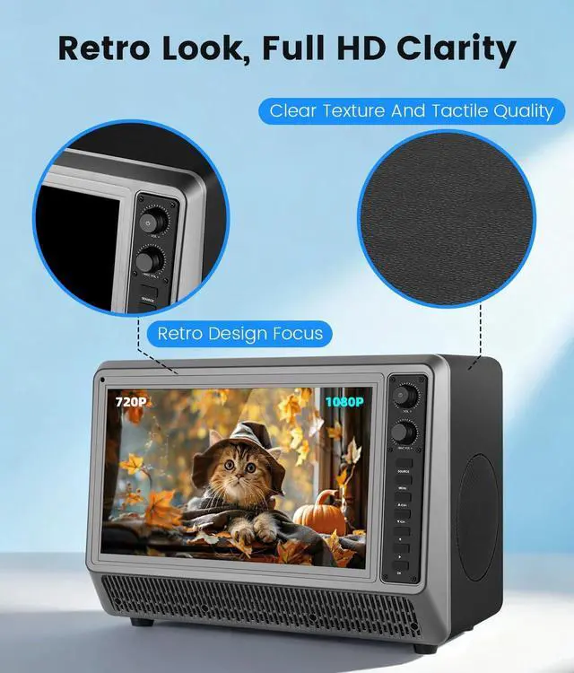 Alt view image 5 of 5 - Feihe 15.6 Small Smart TV Built-in Bluetooth Speaker System, 200W Peak Power, 1080P FHD Smart Television with Wi-Fi/HDMI/USB/AUX for Home Entertainment & Camping