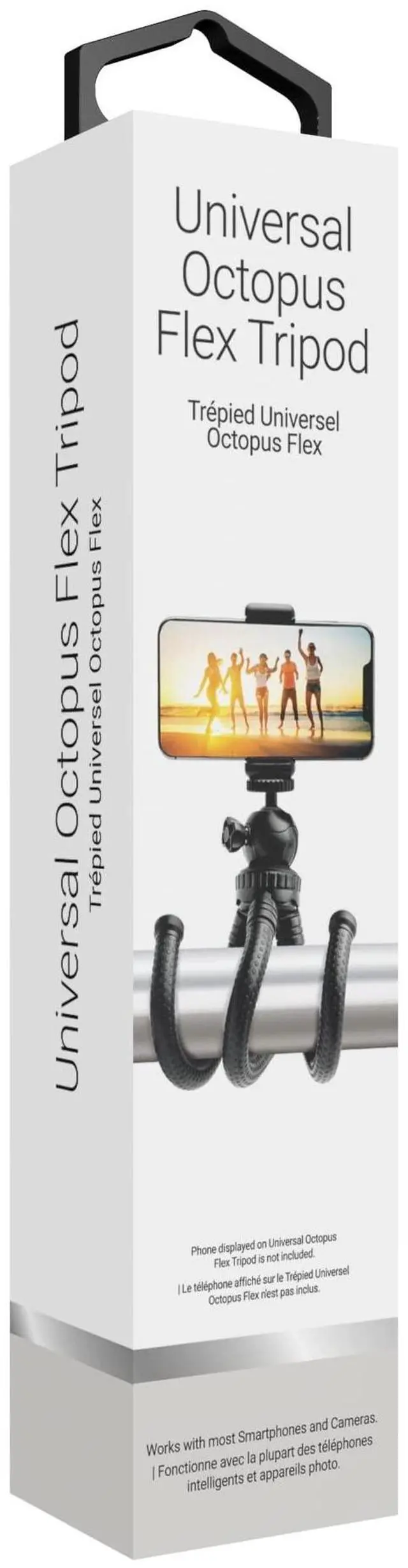 Alt view image 3 of 3 - CJ Tech 53963 Selfie Universal Adjustable Flexible Tripod Holder for Smartphones, Universal Octopus Stand for Smartphones, Non Skid Rubber Feet, 270 Degree Rotation