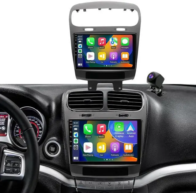 Main image of 4+64G Radio Upgrade for Dodge Journey 2011-2019, 9 Inch Touch Screen Replacement Car Stereo, Wireless Carplay Android Auto, Keep Steering Wheel Control, GPS Navigation Head Unit, 5G WiFi Backup