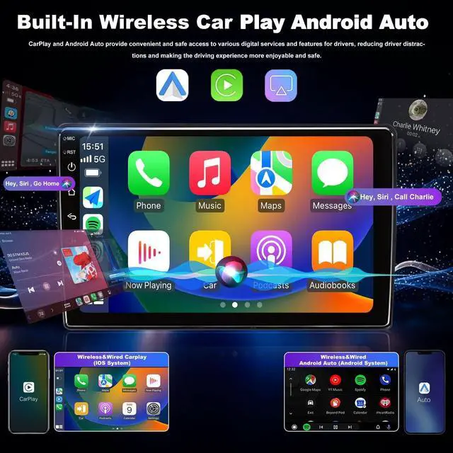 Alt view image 3 of 5 - 4+64G Radio Upgrade for Dodge Journey 2011-2019, 9 Inch Touch Screen Replacement Car Stereo, Wireless Carplay Android Auto, Keep Steering Wheel Control, GPS Navigation Head Unit, 5G WiFi Backup