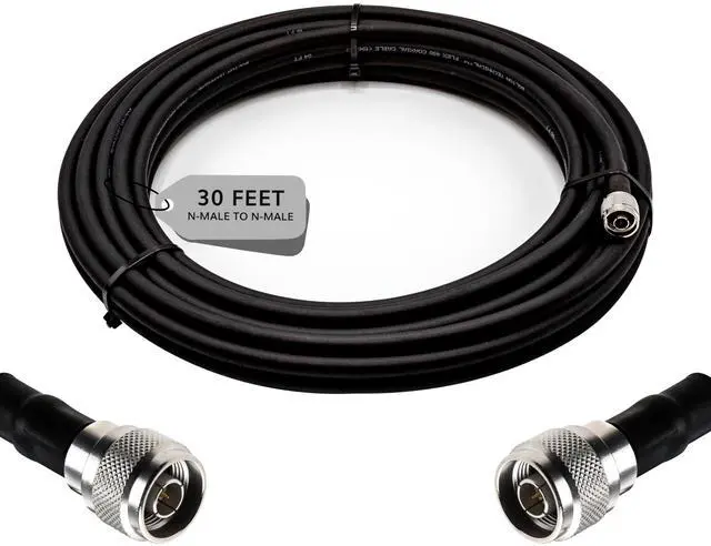 Main image of Bolton Technical Bolton400 Ultra Flex Cable 30ft, N Male to N Male, Black