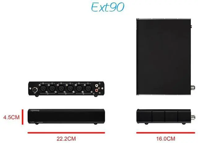 Alt view image 2 of 5 - Topping Ext90 Input Extender with 3 Balanced inputs and 1 Analog Input for Topping Pre90 A90 Discrete (Sliver)