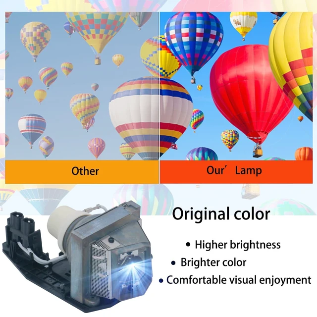 Alt view image 4 of 5 - PXOEH A+ Quality 330-6581 1510X 1610X 1610HD for DELL 1510X 1610X 1610HD 725-10229 KFV6M Premium Quality Replacement Projector Lamp Bulb with Housing