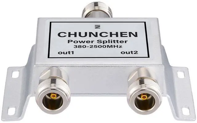 Alt view image 4 of 5 - CHUNCHEN 2 Way N Female Connector Power Splitter 50 Ohm Signal Splitter 380MHz-2500MHz Cable Signal Splitter 1 Input 2 Output for Antenna Cable