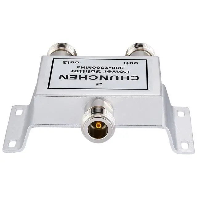 Alt view image 5 of 5 - CHUNCHEN 2 Way N Female Connector Power Splitter 50 Ohm Signal Splitter 380MHz-2500MHz Cable Signal Splitter 1 Input 2 Output for Antenna Cable