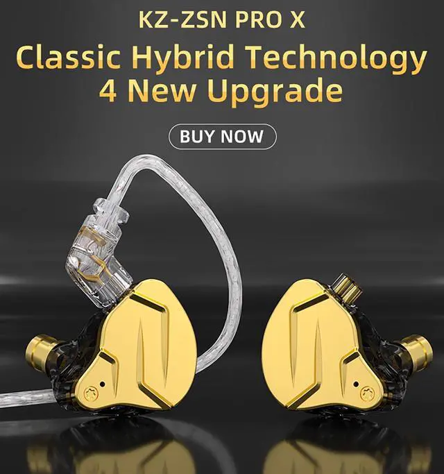 Alt view image 2 of 5 - FEDAI KZ ZSN PRO X IEM in Ear Monitors Earphones,1BA+1DD Hybrid Metal Earphones HiFi in-Ear Monitor Wired Earbuds with Detachable 2Pin Cable, Zin Alloy Panel in-Ear Headphones(with Mic, Black)