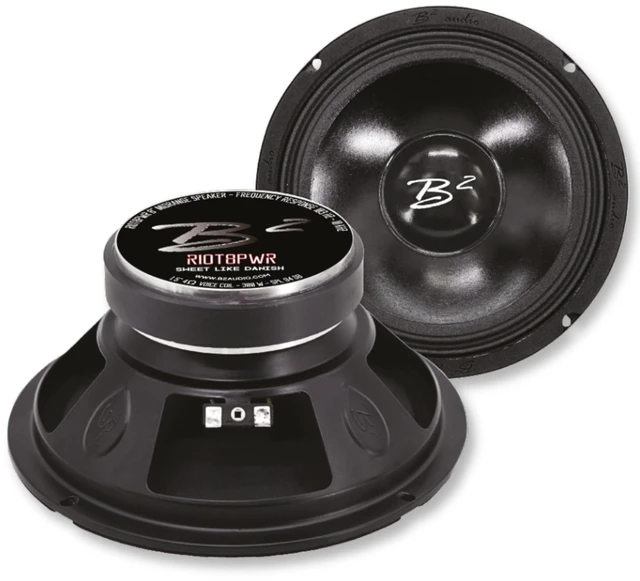 Main image of B2 Audio 8.5" 4-Ohm 150W RMS Mid-Range UV/Water Resistant Pair of Speakers RIOT