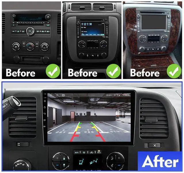 Alt view image 5 of 5 - 2+32G Aumume 10.1 inches Android 10 Double Din Car Stereo for Chevrolet/GMC/Buick IPS Touchscreen Screen Car Radio with Carplay & Android Auto Support Backup Camera GPS Navi FM BT