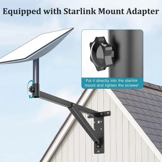 Alt view image 4 of 5 - 25inch Starlink Mounting Kit for V2,Starlink Wall Mount Compatible V2 Starlink,Made of Thickened and Durable Materials for Starlink Roof Bracket ,Starlink Pole Mount for Starlink Gen2(Mount Kit Large)
