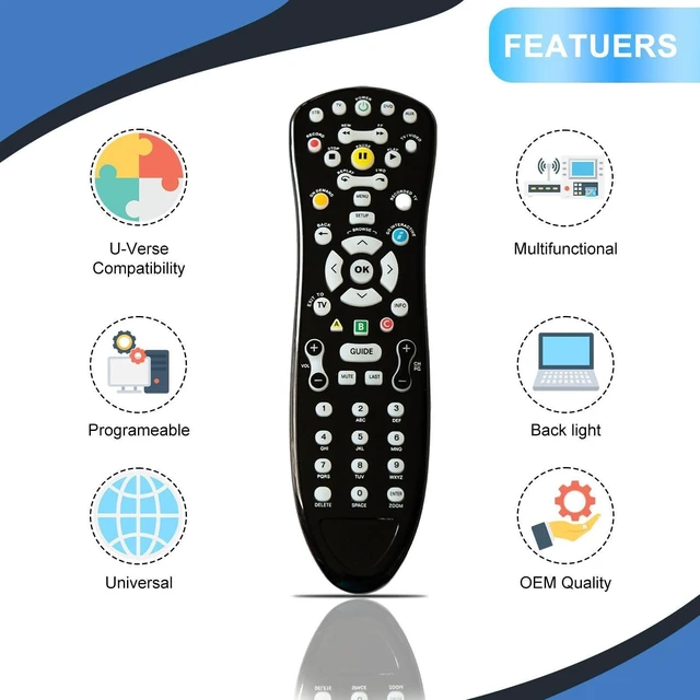 Alt view image 2 of 5 - S10 ATT Universal TV Remote Control, Replacement Remote, Easy Setup, Wide Compatibility S10 ATT Remote Control Replacement
