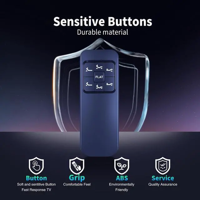 Alt view image 5 of 5 - Snrigw Universal Replacement Remote for Richmat/Naomi Home/Dr. Oz Adjustable Bed with Head & Foot Massage(12811G/12811-02/HJC25/HJC26/NL200UB/127780C180201 Control Box/127780C180169/NL200U)