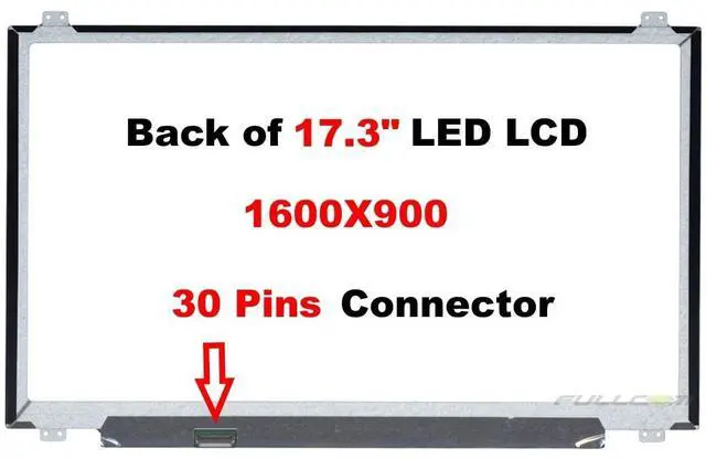 Alt view image 3 of 5 - FULLCOM New Replacement Screen 17.3" HD+ 1600x900 TN 30 Pin Non-Touch with Brackets for HP PN 910136-003 910136-004 L00870-001 L22561-001 L22562-001for Laptop/Display/Screen/LCD Application