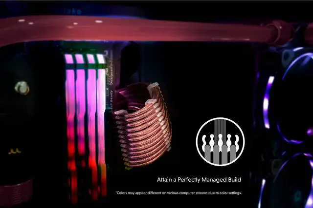 Alt view image 4 of 5 - LINKUP - 50cm PSU PC Power Extension Cable Metallic Sleeved Silicone Coated Soft & Flexible to Route Custom Mod GPU & CPU w/Comb Kit1x 24P (20+4)1x 8P (4+4) CPU2X 8P (6+2) GPU500mm - Pink