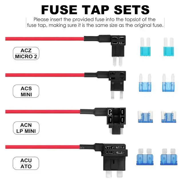 Alt view image 2 of 5 - Pelsee Dash Cam Hardwire Kit, Full Set Hard Wire Kit Fuse for P1 Pro, S3 Touch, P1DUO Dash Cam, 12V-24V to 5V Car Dash Camera Charger Power Cord, 4 Fuse Cable and Installation Tool