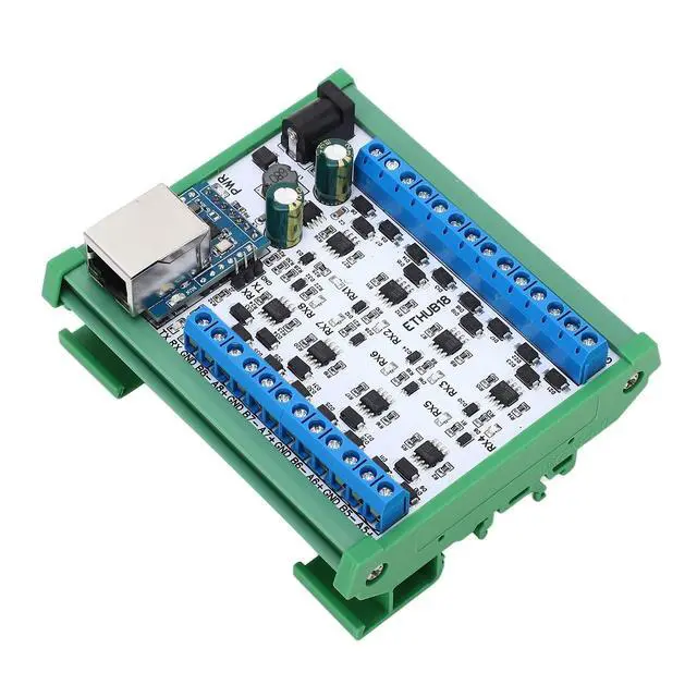 Main image of RJ45 to 8 RS485 Hub Converter, DC730V Easy Wiring RJ45 to 8 RS485 Hub Module Compact for Industry (Hub Module with Housing)