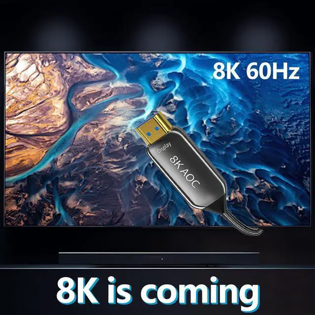 Alt view image 5 of 5 - Aieloar Fiber Optic HDMI 2.1 Cable 65ft, 8K HDMI Cable 60Hz Support with Ultra High Speed 48Gbps,4K@120Hz,Dynamic HDR10,eARC,HDCP2.2