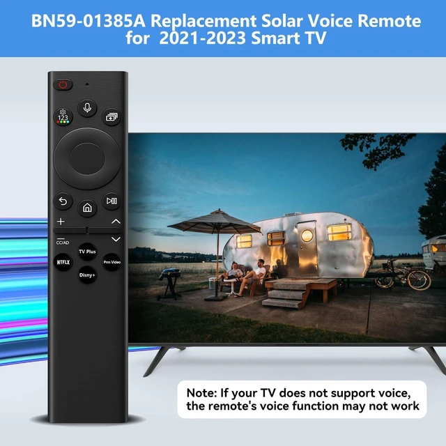 Alt view image 2 of 5 - PZL Replacement BN59-01385A Solar Voice Remote for Samsung Smart Frame TV Remote Control, Compatible with Samsung 2021-2023 Neo LED 4K Crystal UHD Ultra HD TV