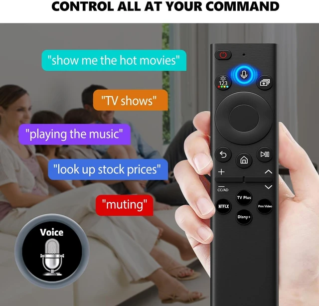 Alt view image 3 of 5 - PZL Replacement BN59-01385A Solar Voice Remote for Samsung Smart Frame TV Remote Control, Compatible with Samsung 2021-2023 Neo LED 4K Crystal UHD Ultra HD TV