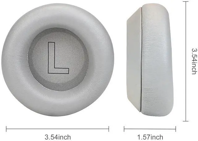 Alt view image 4 of 5 - SINOWO Lambskin Ear Pads,Replacement Sheepskin Earpads for Bang & Olufsen Beoplay Portal Wireless Noise Cancelling Gaming Headphones,Ear Cushions with Noise Isolation Memory Foam(Grey Mist)