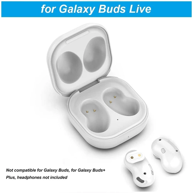 Alt view image 4 of 5 - Replacement Earbuds Charging Case Fast USB-C Charging for Samsung Buds Live SM-R180, White with LED Indicator, 600mAh Portable Charger