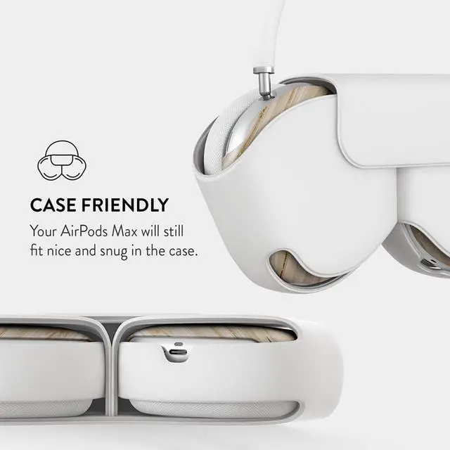 Alt view image 5 of 5 - Burga Airpods MAX Case, Compatible with Apple Airpods MAX Cover, Cute Protective Air Pods Hard Plastic Shell, Headphones Ear Covers, Stylish Design Smartphone Accessories