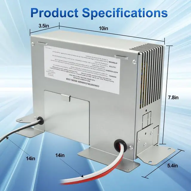 Alt view image 5 of 5 - 55 Amp RV Power Converter/Charger Replacement/Upgrade for RU Series 55RU 500,5300,7300, or 8300