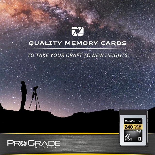 Alt view image 4 of 5 - ProGrade Digital 240GB CFexpress 4.0 Type B Memory Card (Gold)