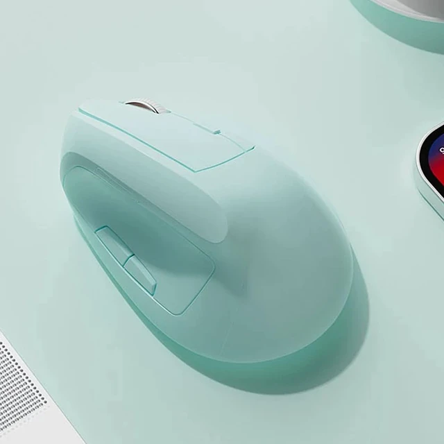 Alt view image 5 of 5 - MODIDSTU Ergonomic Vertical Mouse Wireless, Rechargeable Ergo Mouse for Carpal Tunnel Relief, 3200DPI Adjustable, 6 Buttons for PC/Laptop/Mac/Windows (Aqua Green)