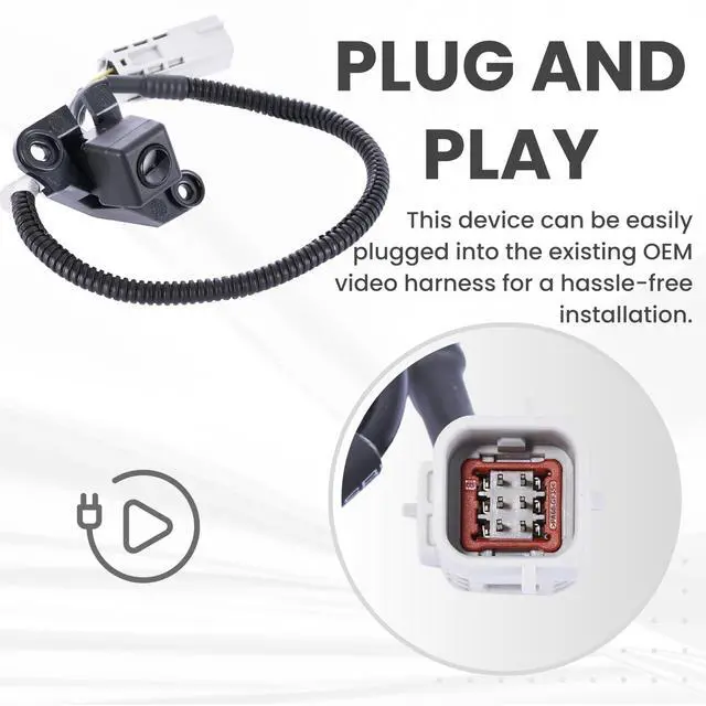 Alt view image 4 of 5 - Right Side View Backup Camera Replaces for 2013 2014 2015 2016 2017 2018 2019 2020 2021 2022 2023 Chevy Express/GMC Savana OE Part # 23140731, 22903442