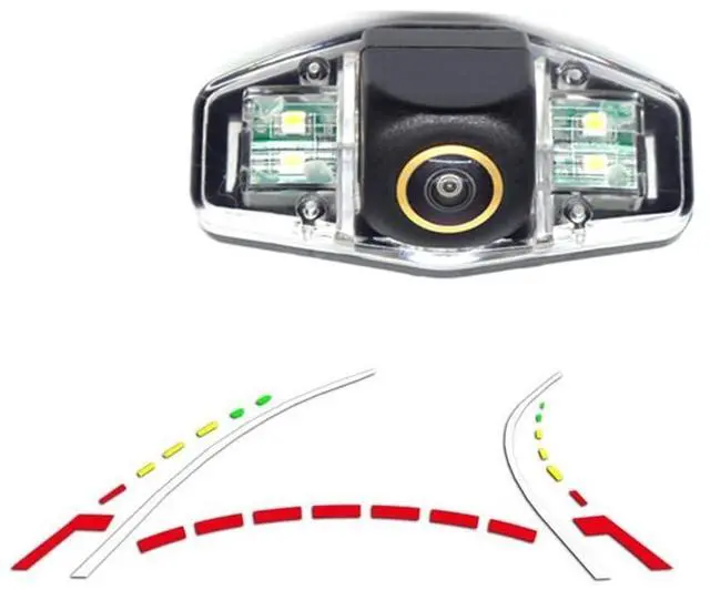 Main image of Vlicevrn HD Fisheye Vehicle Car Rear View Camera Fixed Parking Line Night Vision Backup Parking Camera for Honda Accord/Honda Civic VII VIII MK7 MK8 MK9 / Honda City 4D (Golden Fisheye Dynamic)
