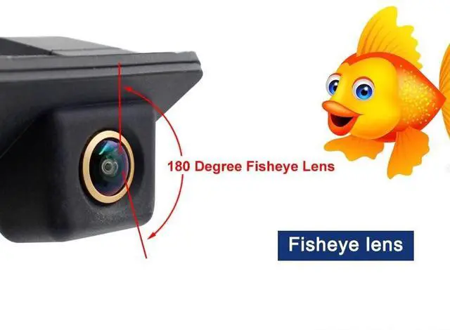 Alt view image 5 of 5 - Vlicevrn HD Fisheye Vehicle Car Rear View Camera Fixed Parking Line Night Vision Backup Parking Camera for Honda Accord/Honda Civic VII VIII MK7 MK8 MK9 / Honda City 4D (Golden Fisheye Dynamic)