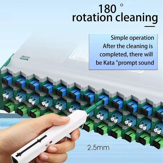 Alt view image 3 of 5 - USON Fiber Optic Cleaning Pen - 2.5mm Ferrule Cleaner for SC/FC/ST Connectors, 800+ Cleans, 184 Rotatable Retractable Anti-Static Fiber Optic Connector Cleaner for Single/Multi-Mode Patch Cords 5pc