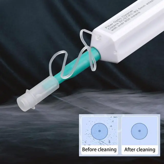 Alt view image 5 of 5 - USON Fiber Optic Cleaning Pen - 2.5mm Ferrule Cleaner for SC/FC/ST Connectors, 800+ Cleans, 184 Rotatable Retractable Anti-Static Fiber Optic Connector Cleaner for Single/Multi-Mode Patch Cords 5pc