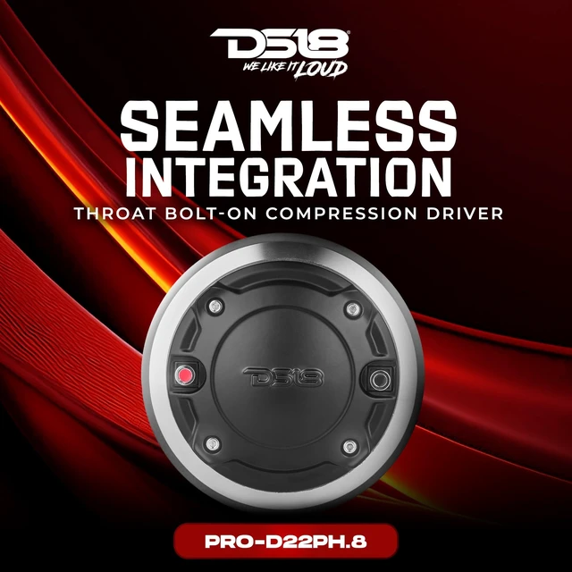 Alt view image 2 of 5 - DS18 PRO-D22PH.8 2" Throat Bolt-On Compression Driver 640 Watts Max Power with 2" Phenolic Voice Coil 110 dB, Pro Car Audio High Efficiency, Compression Horn Driver - Single