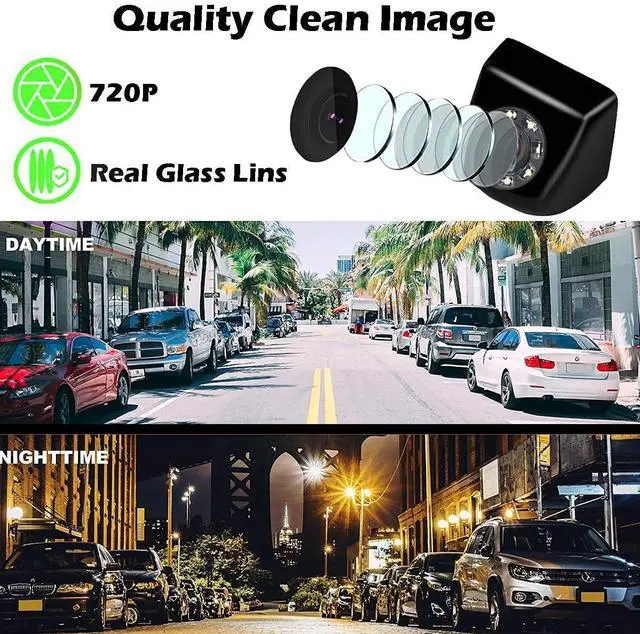 Alt view image 3 of 5 - Goodsby Backup Camera HD Rear View License Plate Night Vision Waterproof Compatible with Pioneer Car Radio AVH-120BT AVH-210EX AVH-2550NEX AVH-X490BS DMH-WT8600NEX DMH-100BT DMH-160BT