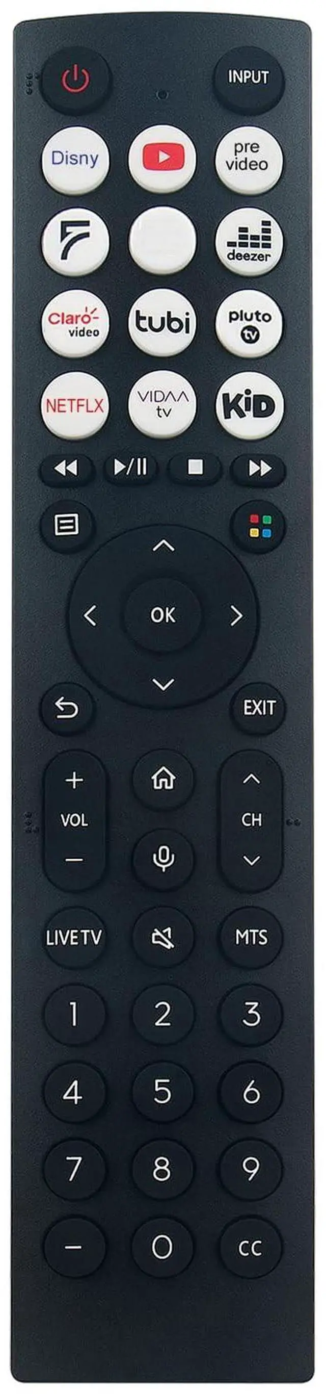 Main image of Voice Replacement Remote Control Applicable for Hisense Smart Vidaa TV 43A6GV 50A6GV 55A6GV 58A6GV 65A6GV 65A6KV 43A6KV 50A6KV 55A6KV 70A6KV 58A6KV 75A6KV