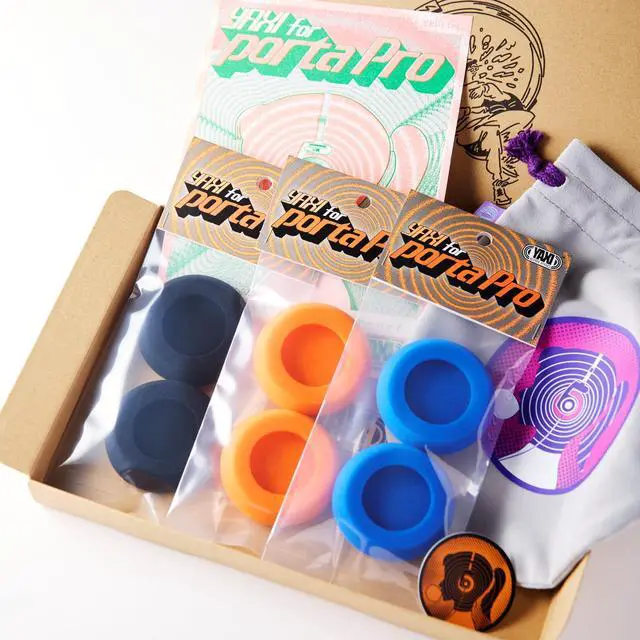 Main image of YAXI EARPADS for Koss PORTAPRO 3Pairs+Pouch ((Black+Orange+Blue)+Pouch)