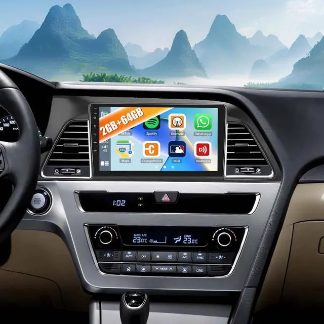 Main image of 2+64G Android Car Stereo for Hyundai Sonata 2015-2017 with Apple Carplay Android Auto Mirror Link 9 inch Touch Screen FM RDS HiFi Bluetooth WiFi GPS+AHD Camera