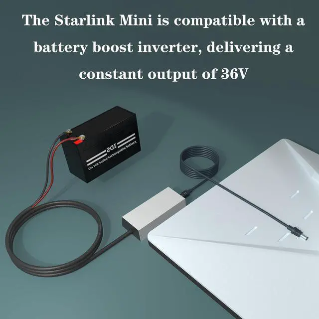 Alt view image 3 of 5 - for Starlink Mini 12V Adapter-12V/36V to 36V Input Battery Modification Converter, 100cm Cable Waterproof DC Female Port, Compatible with Max 30m/100Ft+Starlink Mini Power Cable