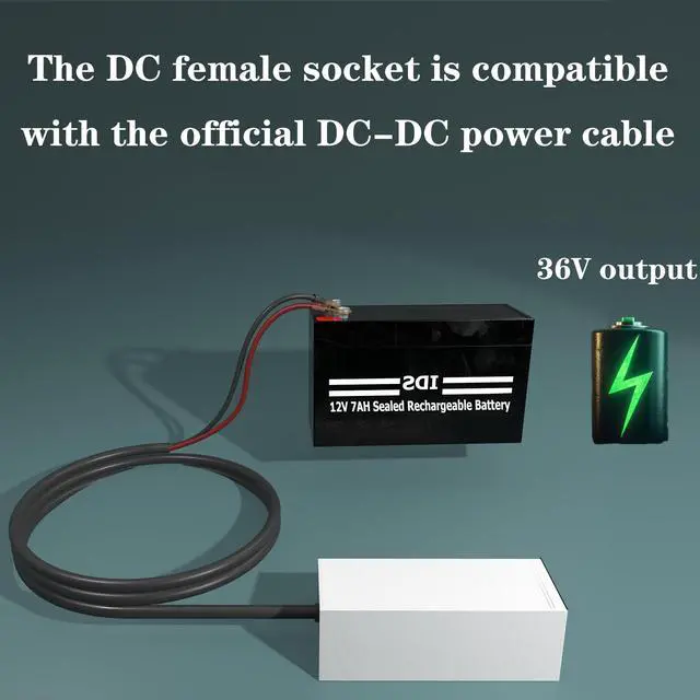 Alt view image 5 of 5 - for Starlink Mini 12V Adapter-12V/36V to 36V Input Battery Modification Converter, 100cm Cable Waterproof DC Female Port, Compatible with Max 30m/100Ft+Starlink Mini Power Cable