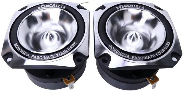 Alt view image 2 of 5 - BONCHIZIA Super tweeters, Bullet Tweeters for Car Audio, 1 inch Tweeters, Speakers Car Audio, High Compression Titanium Super Bullet Tweeter with Crossover Capacitor (Pair) Loudspeakers
