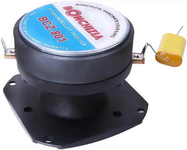 Alt view image 5 of 5 - BONCHIZIA Super tweeters, Bullet Tweeters for Car Audio, 1 inch Tweeters, Speakers Car Audio, High Compression Titanium Super Bullet Tweeter with Crossover Capacitor (Pair) Loudspeakers